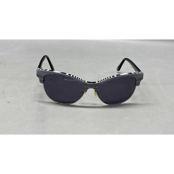 Lulu Guinness Designer Black Black White Cat Eye Sunglasses With Case main image 5